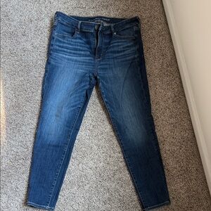 American Eagle Outfitters Women's Dark Blue Skinny Jeans